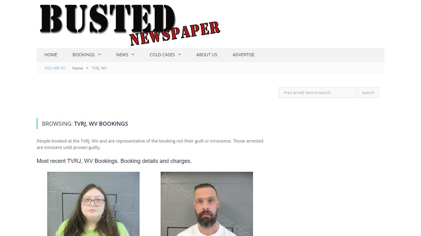 TVRJ, WV Mugshots - BUSTEDNEWSPAPER.COM